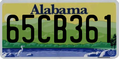 AL license plate 65CB361