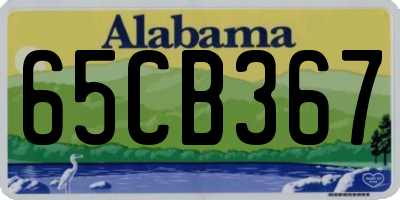 AL license plate 65CB367