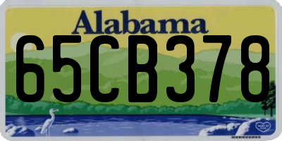 AL license plate 65CB378