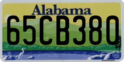 AL license plate 65CB380