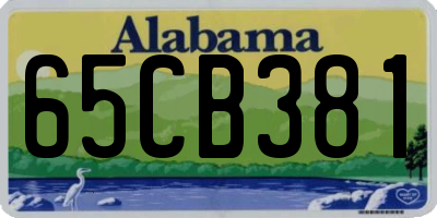 AL license plate 65CB381
