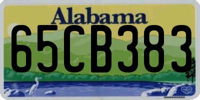 AL license plate 65CB383