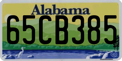 AL license plate 65CB385