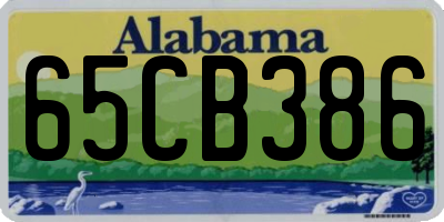 AL license plate 65CB386
