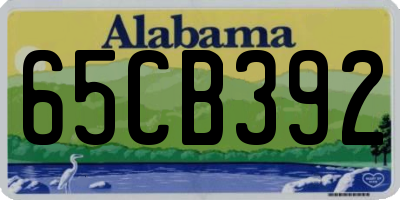 AL license plate 65CB392