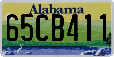 AL license plate 65CB411