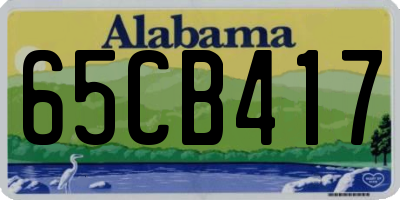 AL license plate 65CB417