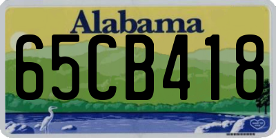 AL license plate 65CB418