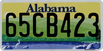 AL license plate 65CB423