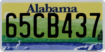 AL license plate 65CB437