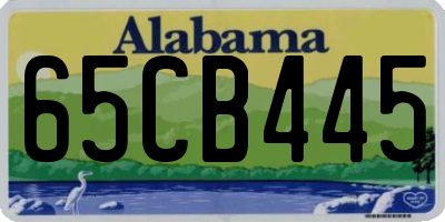 AL license plate 65CB445