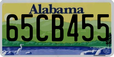 AL license plate 65CB455