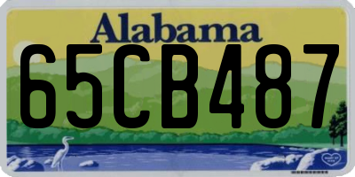 AL license plate 65CB487