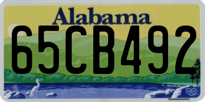 AL license plate 65CB492