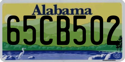 AL license plate 65CB502