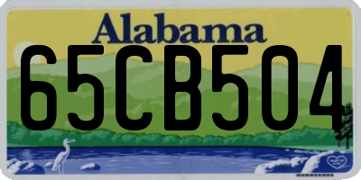 AL license plate 65CB504