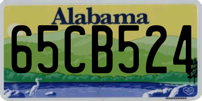 AL license plate 65CB524