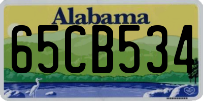 AL license plate 65CB534