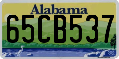 AL license plate 65CB537
