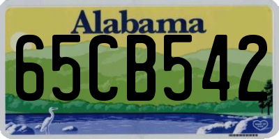 AL license plate 65CB542