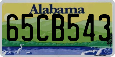 AL license plate 65CB543