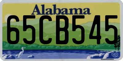 AL license plate 65CB545