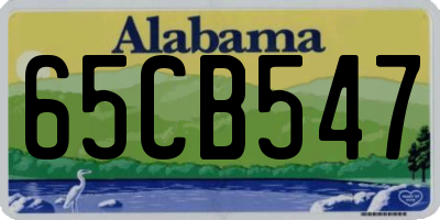 AL license plate 65CB547
