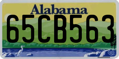 AL license plate 65CB563