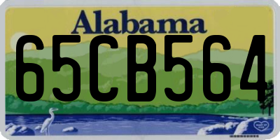 AL license plate 65CB564