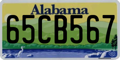 AL license plate 65CB567
