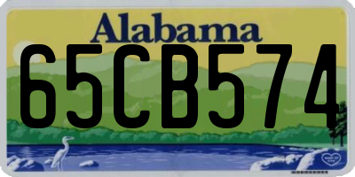 AL license plate 65CB574