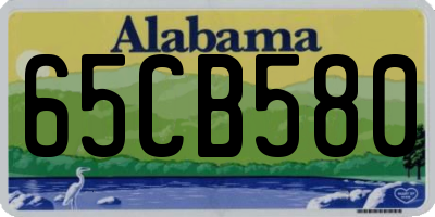AL license plate 65CB580