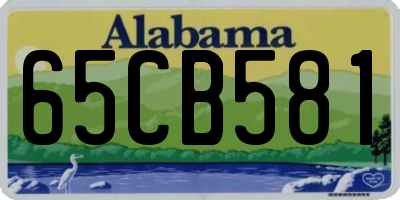 AL license plate 65CB581