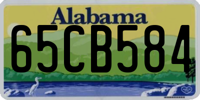 AL license plate 65CB584