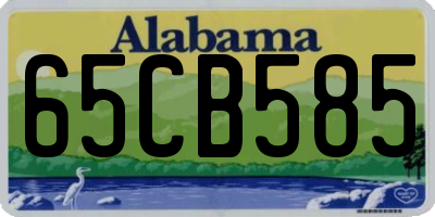 AL license plate 65CB585