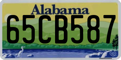 AL license plate 65CB587