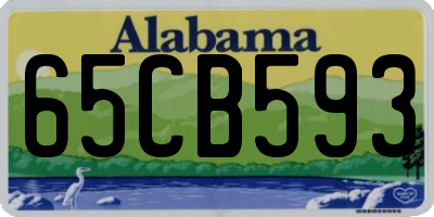 AL license plate 65CB593