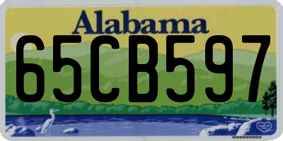 AL license plate 65CB597