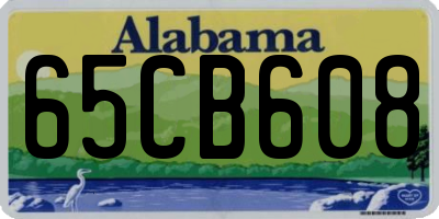 AL license plate 65CB608