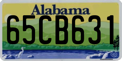 AL license plate 65CB631