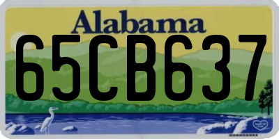 AL license plate 65CB637
