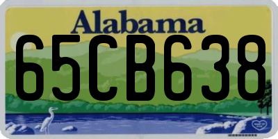 AL license plate 65CB638