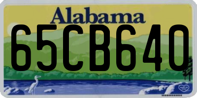 AL license plate 65CB640