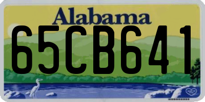 AL license plate 65CB641