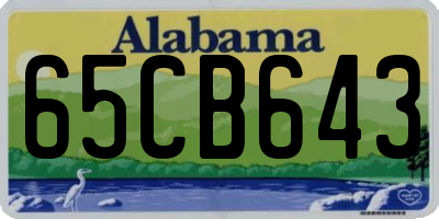 AL license plate 65CB643