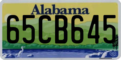 AL license plate 65CB645
