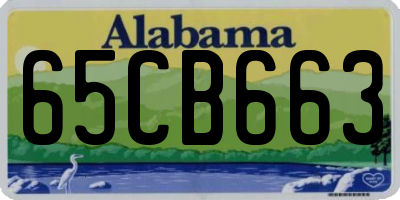 AL license plate 65CB663