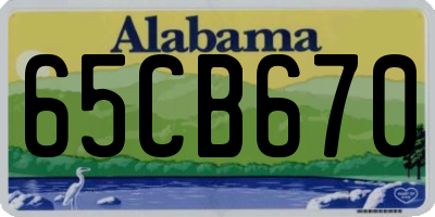 AL license plate 65CB670
