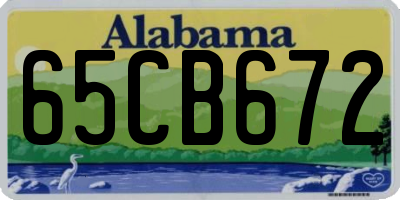 AL license plate 65CB672