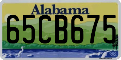 AL license plate 65CB675